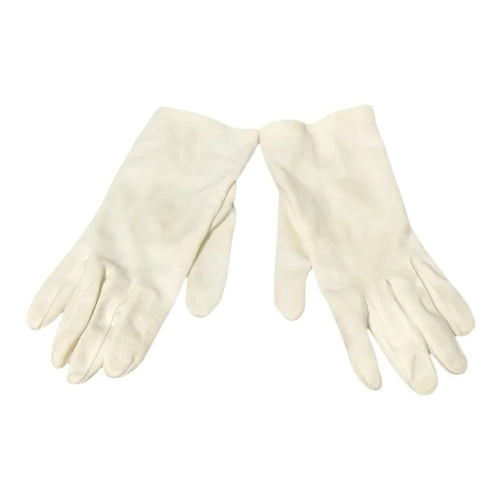 Elegant White Gloves with Button Detail vintage